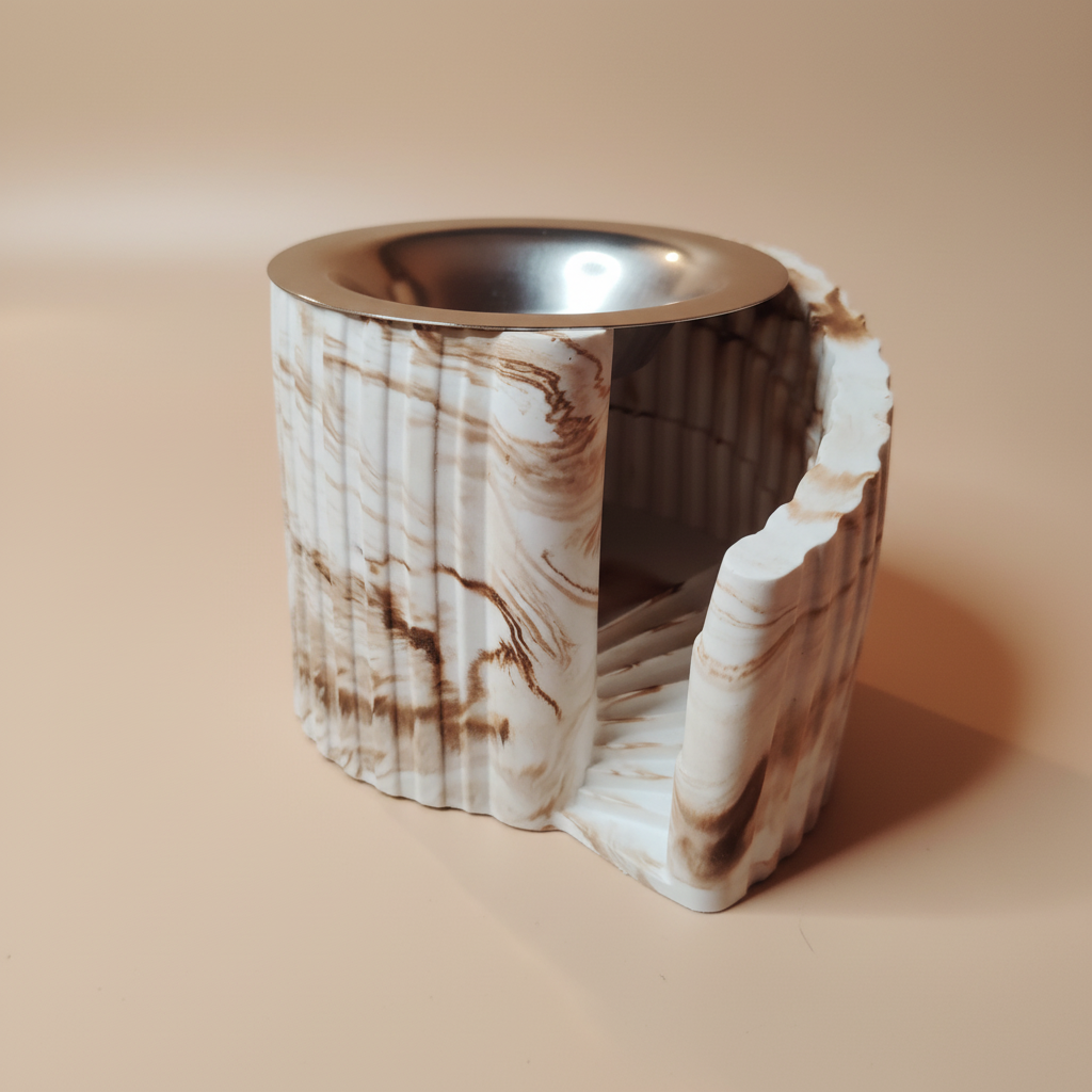 Brûleur résine marbré fond bohème chic