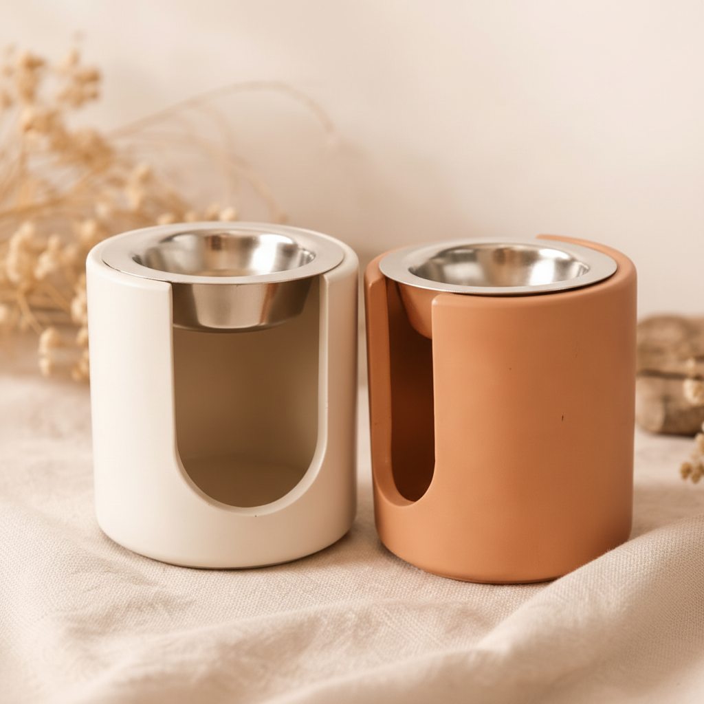 Duo brûleurs beige & terracotta