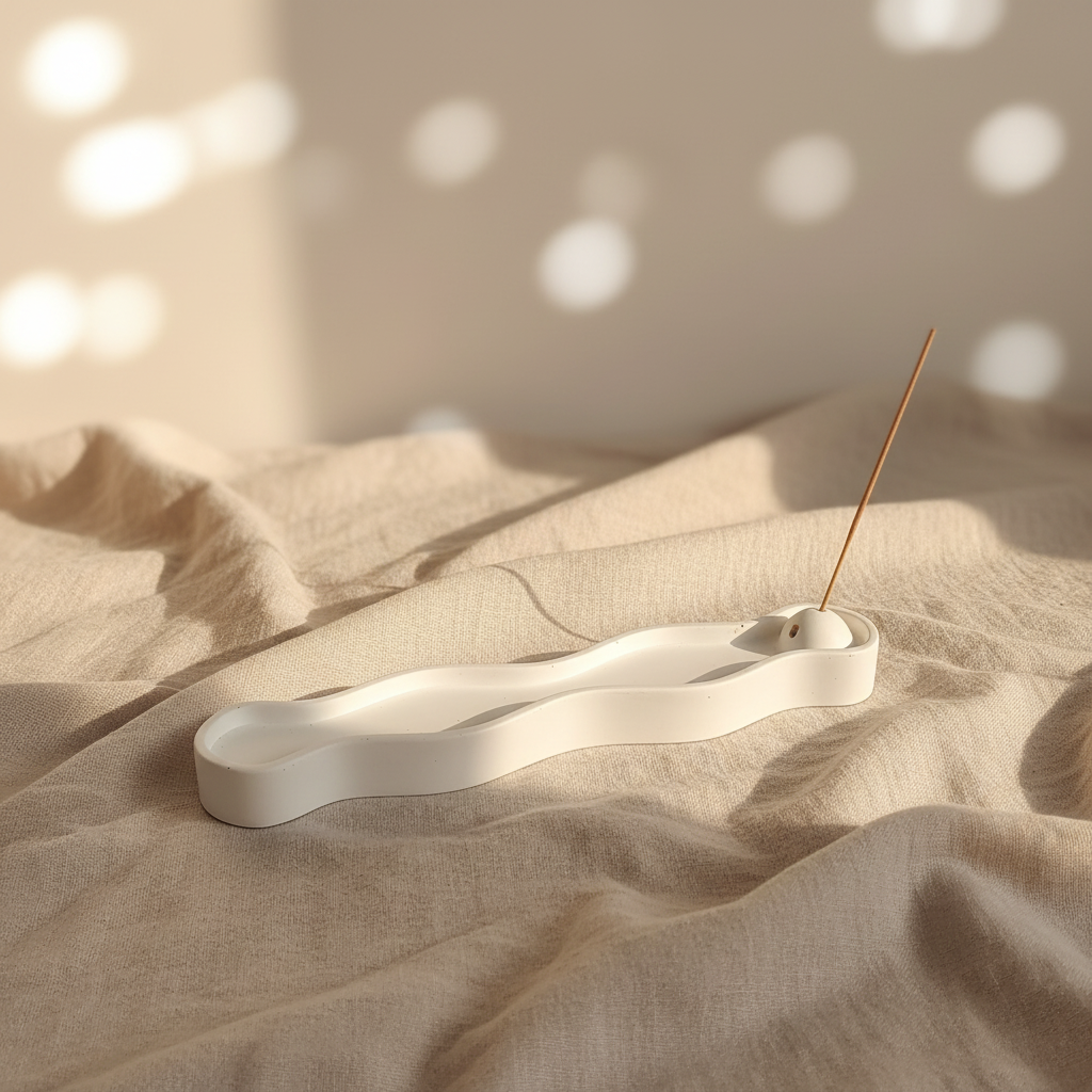 Porte Encens Blanc - fond doux boho