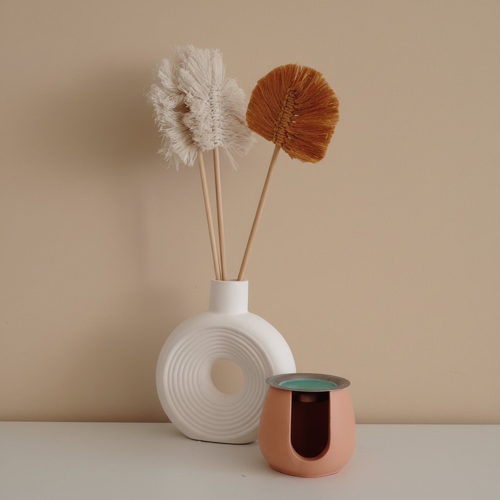 Vase Éclipse et brûleur photo originale fond élégant