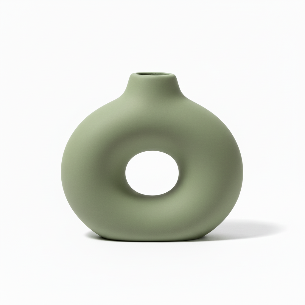 Vase Ondine vert sauge